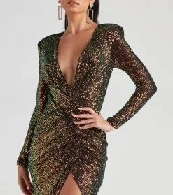 Windsor. Malika Sequin Asymmetrical Long Dress -Formal Dresses Online Shop 05002 2571 4