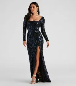 Windsor. Arial Formal Sequin Lace-Up Dress -Formal Dresses Online Shop 05002 2575 3