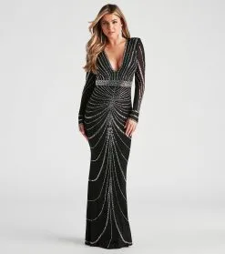 Windsor. Jennie Formal Rhinestone Long Dress -Formal Dresses Online Shop 05002 2713 1