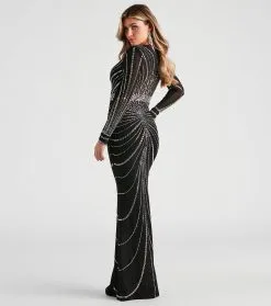 Windsor. Jennie Formal Rhinestone Long Dress -Formal Dresses Online Shop 05002 2713 2
