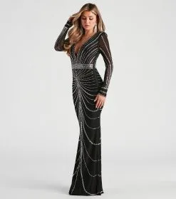 Windsor. Jennie Formal Rhinestone Long Dress -Formal Dresses Online Shop 05002 2713 3