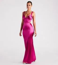 Windsor. Sloane Satin Corset Formal Dress 16 Windsor. Sloane Satin Corset Formal Dress -Formal Dresses Online Shop 05002 2773 3