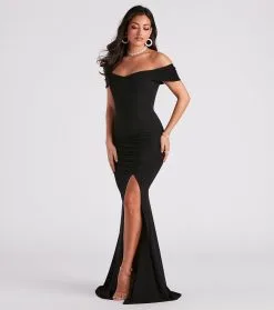 Windsor. Samantha Formal Crepe Slit Dress -Formal Dresses Online Shop 05002 2812 3