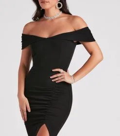 Windsor. Samantha Formal Crepe Slit Dress -Formal Dresses Online Shop 05002 2812 4