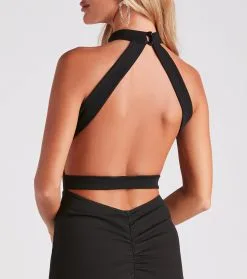 Windsor. Lindsay Formal Crepe Halter Dress -Formal Dresses Online Shop 05002 2840 4 bb0441f7 8324 4bbd a9de 918d615a3a3d