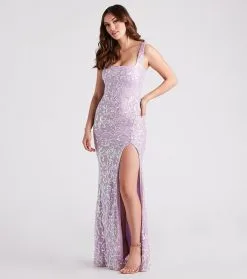 Windsor. Jovie Formal Sequin Slit Mermaid Long Dress 16 Windsor. Jovie Formal Sequin Slit Mermaid Long Dress -Formal Dresses Online Shop 05002 2844 3 1