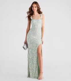 Windsor. Jovie Formal Sequin Slit Mermaid Long Dress -Formal Dresses Online Shop 05002 2862 1 5c4486df a65f 4b97 909c ca6c039a4508