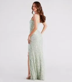 Windsor. Jovie Formal Sequin Slit Mermaid Long Dress -Formal Dresses Online Shop 05002 2862 2
