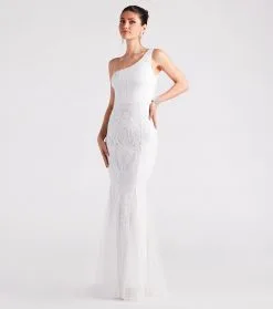 Windsor. Hilary Formal Sequin One-Shoulder Mermaid Dress 8 Windsor. Hilary Formal Sequin One-Shoulder Mermaid Dress -Formal Dresses Online Shop 05002 2903 3