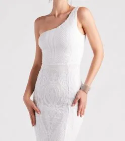 Windsor. Hilary Formal Sequin One-Shoulder Mermaid Dress 9 Windsor. Hilary Formal Sequin One-Shoulder Mermaid Dress -Formal Dresses Online Shop 05002 2903 4