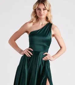 Windsor. Katherine One-Shoulder Satin Formal Dress -Formal Dresses Online Shop 05002 3022 4 04edc760 f95b 4c82 a9f6 9488b4f15923