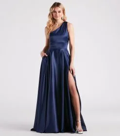 Windsor. Katherine One-Shoulder Satin Formal Dress -Formal Dresses Online Shop 05002 3026 1 5f2d2790 eb0f 4812 ab48 340b01d0c8c9