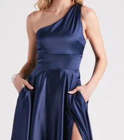 Windsor. Katherine One-Shoulder Satin Formal Dress -Formal Dresses Online Shop 05002 3026 4 fa490fff 9540 470b 9839 87f31dde7525