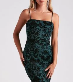 Windsor. Liyah Formal Velvet Ruffle Dress -Formal Dresses Online Shop 05002 3175 4