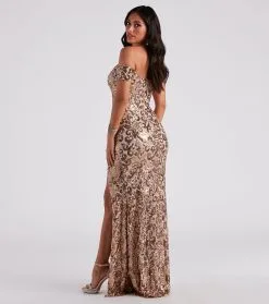 Windsor. Carter Sequin Scroll A-Line Formal Dress -Formal Dresses Online Shop 05002 3848 2