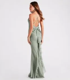 Windsor. Linda Formal Glitter Ruffled Dress -Formal Dresses Online Shop 05002 4972 1 92998b2a 7f0d 4451 95cb 1ce5a62d9574 1