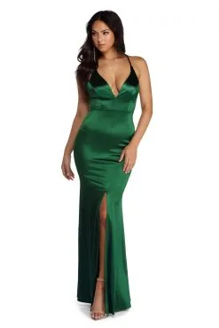 Windsor. Raelynn Satin Cross Strap Dress -Formal Dresses Online Shop 05002 5903 1 1