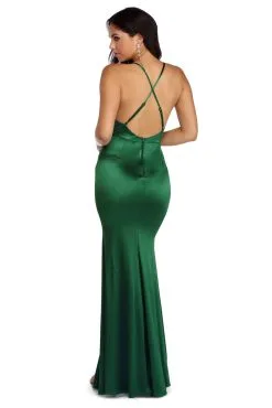 Windsor. Raelynn Satin Cross Strap Dress -Formal Dresses Online Shop 05002 5903 2 1