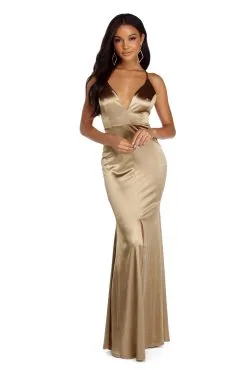 Windsor. Raelynn Satin Cross Strap Dress -Formal Dresses Online Shop 05002 5904 1 75735736 0057 4e3a 9bb9 b6a4d167262e