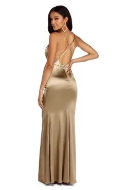 Windsor. Raelynn Satin Cross Strap Dress -Formal Dresses Online Shop 05002 5904 2 f793a28c e54a 4554 9296 080531c52167