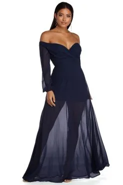 Windsor. Britt Wrap Formal Floral Dress -Formal Dresses Online Shop 05002 6005 1