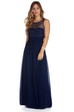 Windsor. Deanne Formal Heat Stone Chiffon Dress