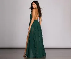 Windsor. Delena Formal Chiffon Tendril Dress -Formal Dresses Online Shop 05002 6159 3