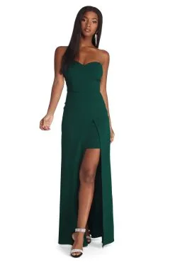 Windsor. Emberly Formal High Slit Strapless Dress