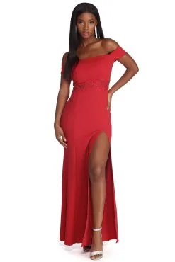 Windsor. Edyn Sleek Off The Shoulder Dress