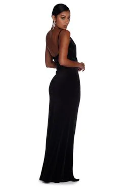 Windsor. Emmalyn Formal Heat Stone Velvet Dress -Formal Dresses Online Shop 05002 6291 3 1