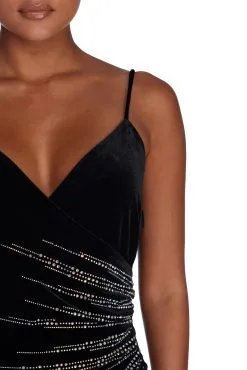 Windsor. Emmalyn Formal Heat Stone Velvet Dress -Formal Dresses Online Shop 05002 6291 4 1