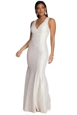 Windsor. Avah Formal Boucle Mermaid Dress