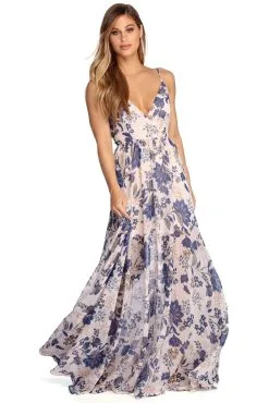 Windsor. Zara Formal Rose Chiffon Dress