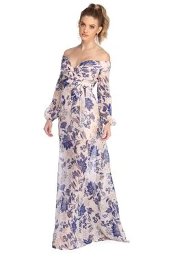 Windsor. Britt Wrap Formal Floral Dress -Formal Dresses Online Shop 05002 6343 1