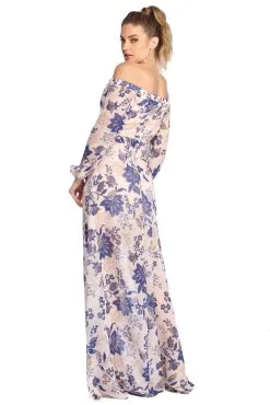 Windsor. Britt Wrap Formal Floral Dress -Formal Dresses Online Shop 05002 6343 3
