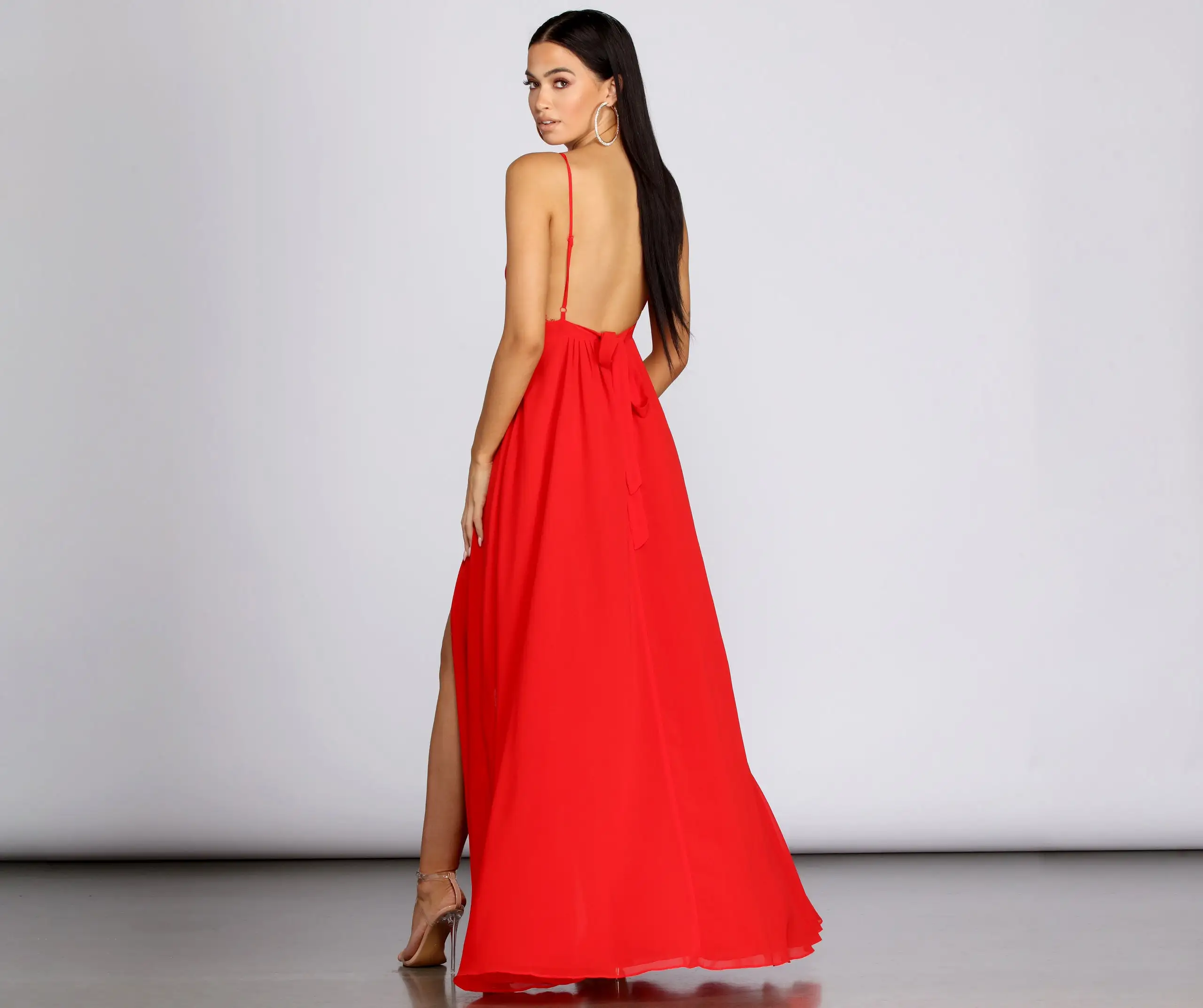 Windsor. Angelique Formal High Slit Lace Dress 6 Windsor. Angelique Formal High Slit Lace Dress - Image 4