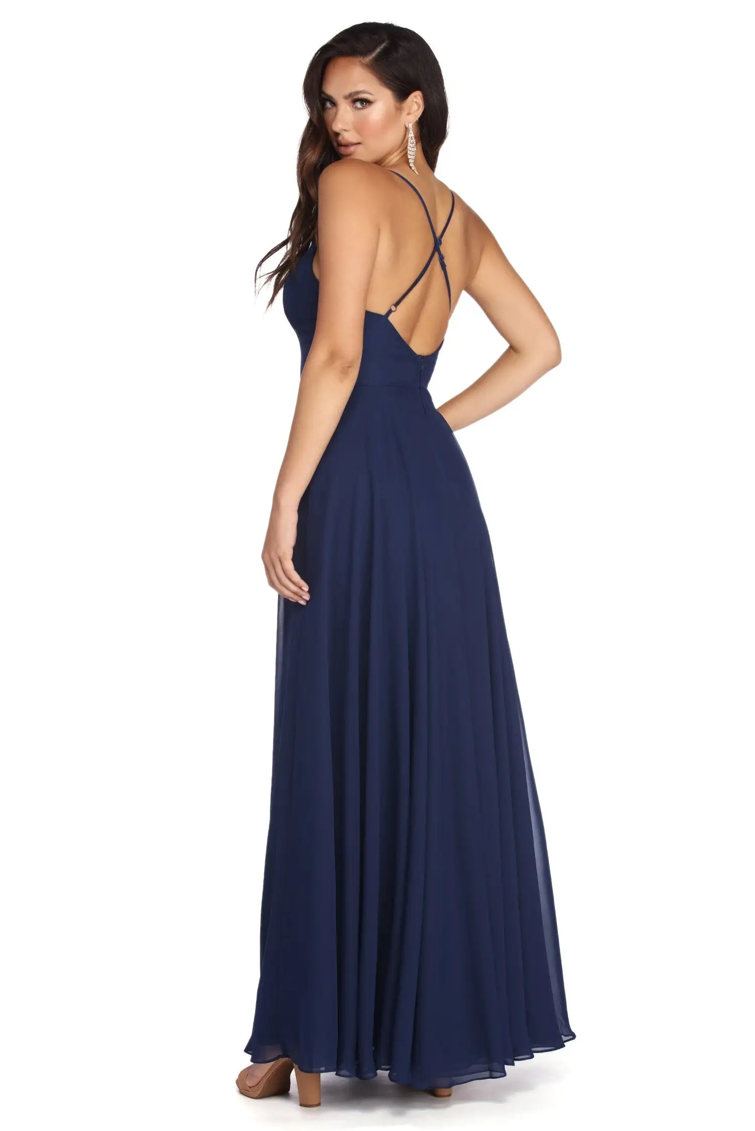 Windsor. Mya Formal Sleeveless Chiffon Dress 4 Windsor. Mya Formal Sleeveless Chiffon Dress - Image 2