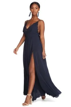 Windsor. Angelique Formal High Slit Lace Dress -Formal Dresses Online Shop 05002 6400 2 1