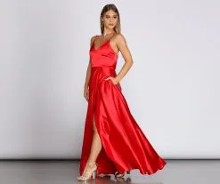 Windsor. Ryder Satin A-Line Gown -Formal Dresses Online Shop 05002 6418 4