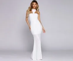 Windsor. Blanca Formal Sequin Halter Gown