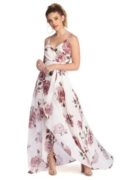 Windsor. Janine Floral Chiffon High Low Dress