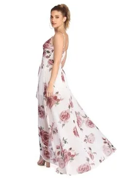 Windsor. Janine Floral Chiffon High Low Dress -Formal Dresses Online Shop 05002 6522 3