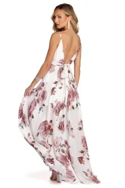 Windsor. Zara Formal Rose Chiffon Dress -Formal Dresses Online Shop 05002 6523 3 1