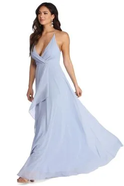 Windsor. Val Formal Wrap Chiffon Dress 8 Windsor. Val Formal Wrap Chiffon Dress -Formal Dresses Online Shop 05002 6543 2