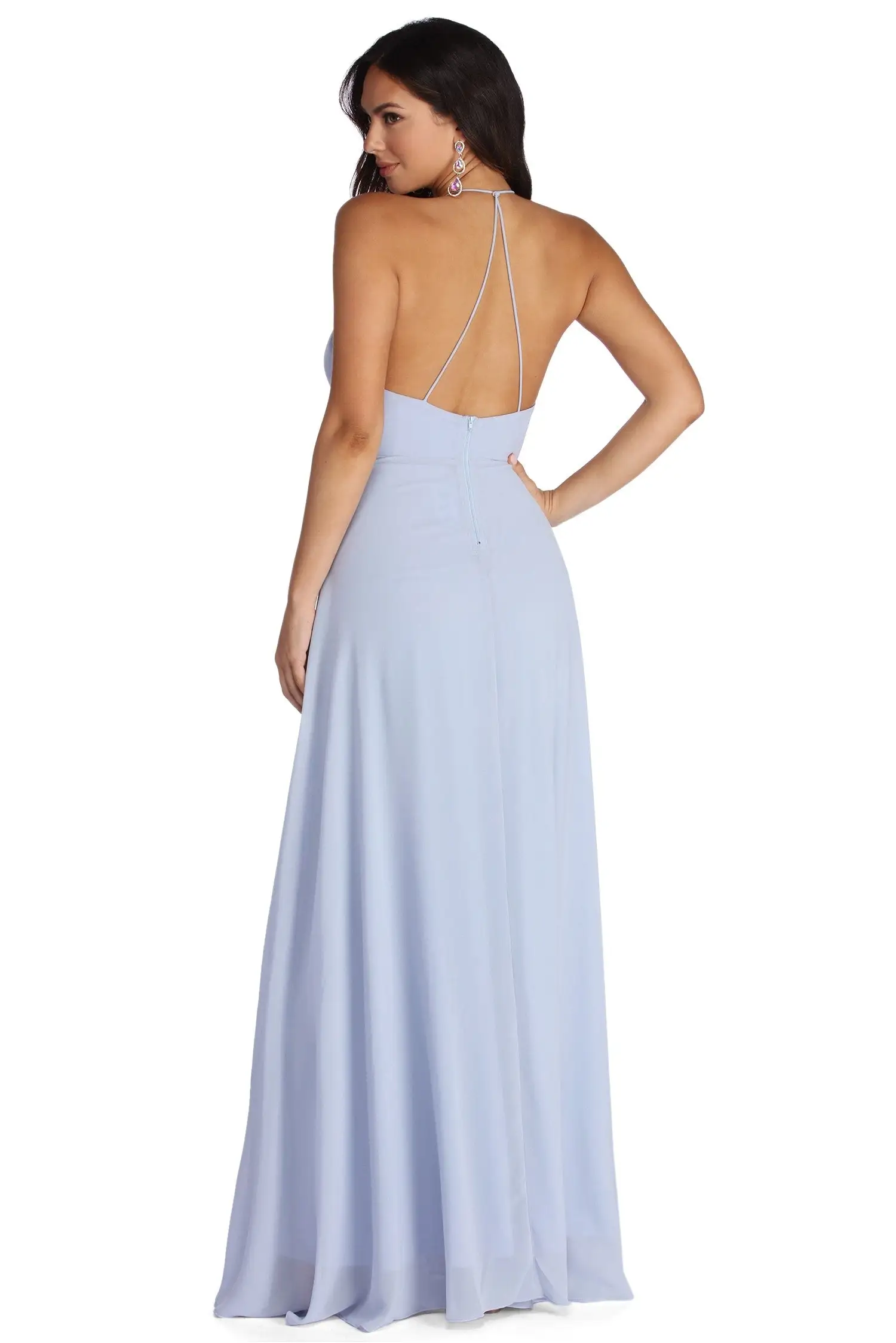 Windsor. Val Formal Wrap Chiffon Dress 4 Windsor. Val Formal Wrap Chiffon Dress - Image 2