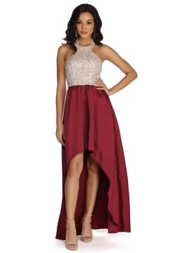 Windsor. Kaia Formal High Low Taffeta Dress