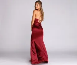 Windsor. Bryn Satin Lace Up Formal Dress -Formal Dresses Online Shop 05002 6687 4 aea72397 ac9c 4d98 a6a5 6c3ba1edb529