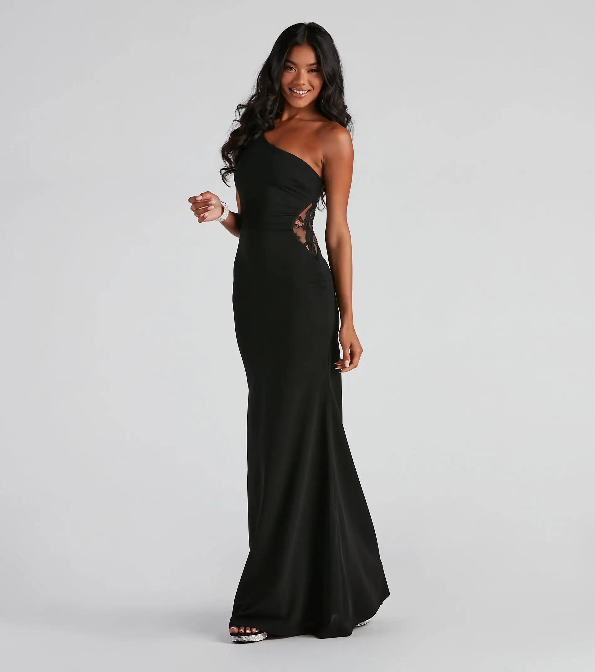 Windsor. Mara Crepe One Shoulder Gown 5 Windsor. Mara Crepe One Shoulder Gown - Image 3