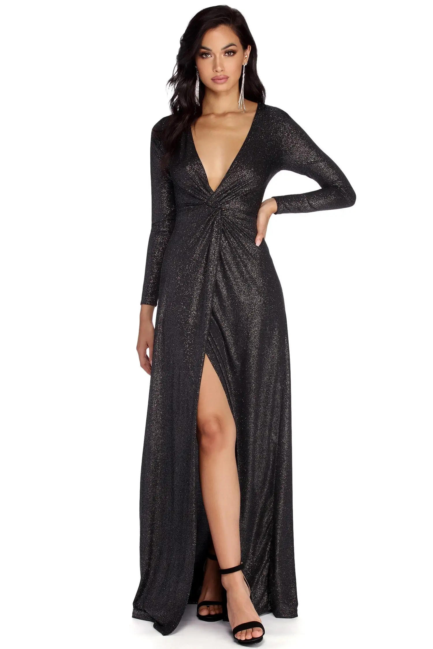 Windsor. Evangeline Formal Glitter Knot Dress 3 Windsor. Evangeline Formal Glitter Knot Dress