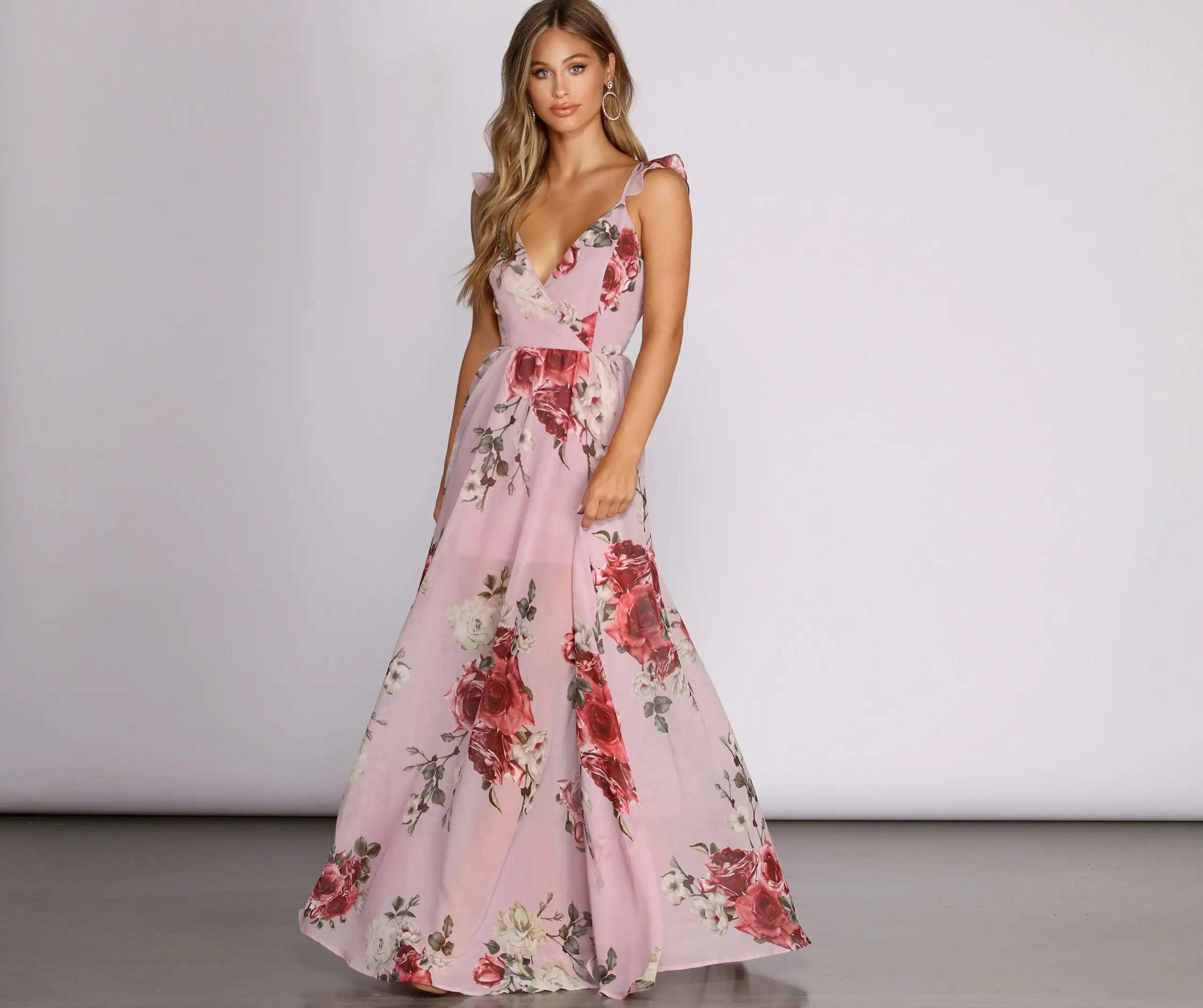 Windsor. Cassandra Floral Chiffon Gown 3 Windsor. Cassandra Floral Chiffon Gown